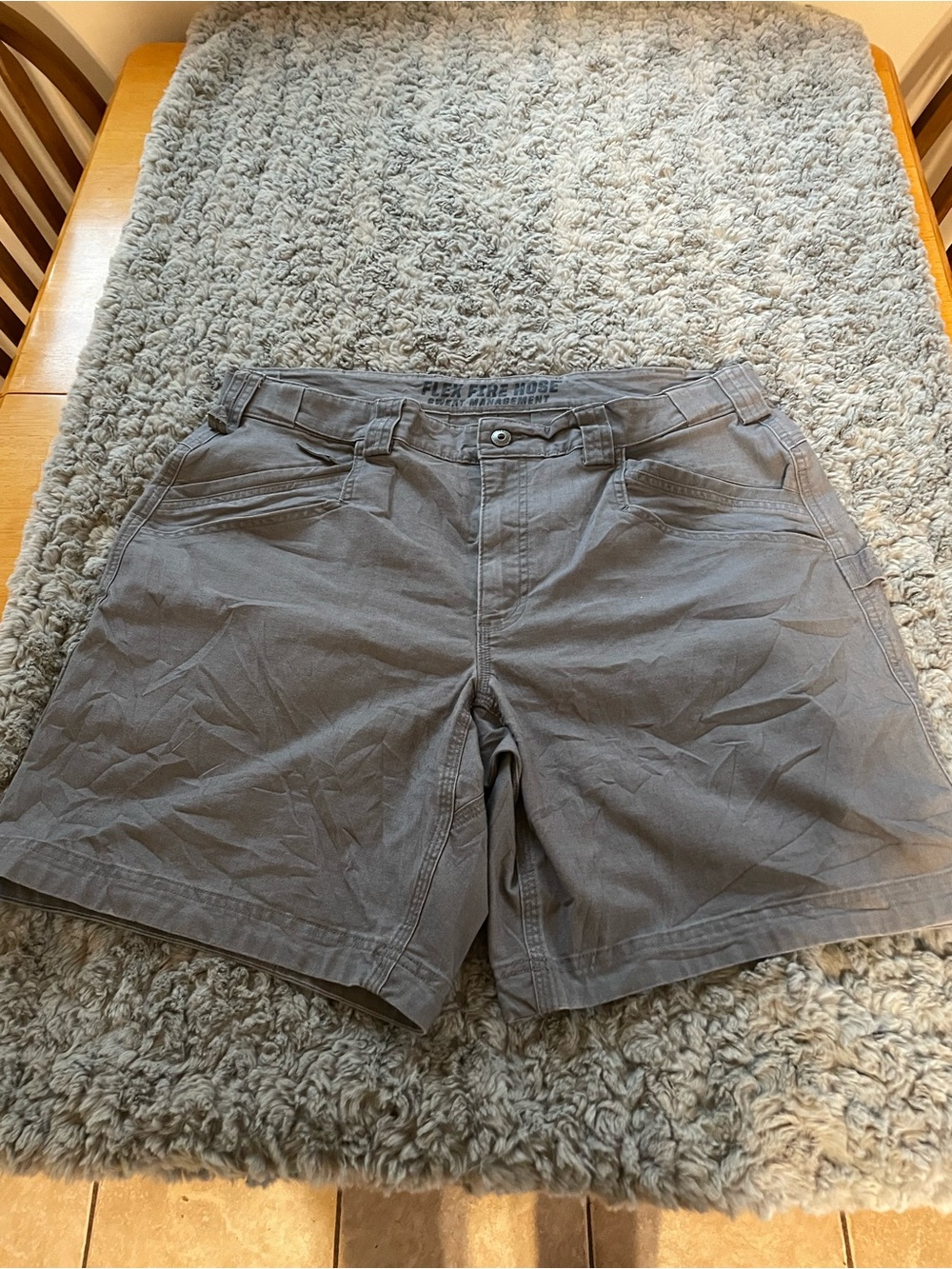 Men's  Fire Hose 38x9 Carpenter Shorts gray